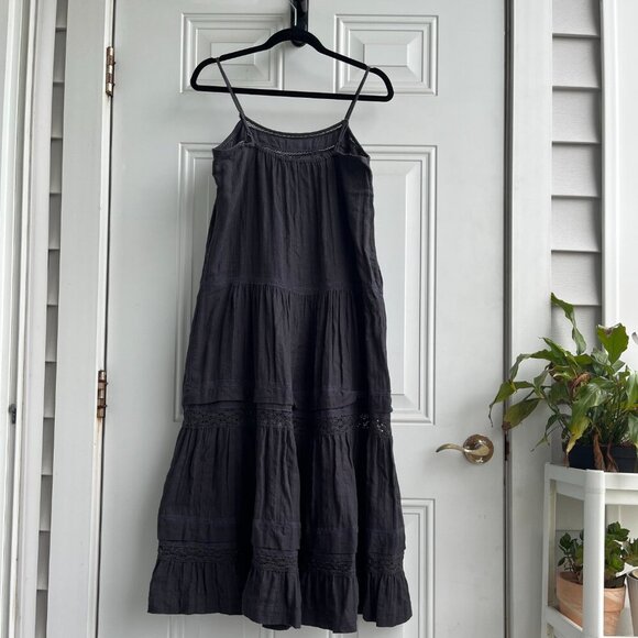 Lucky Brand Tiered Ruffle Maxi Dress   Cotton - Picture 3 of 16